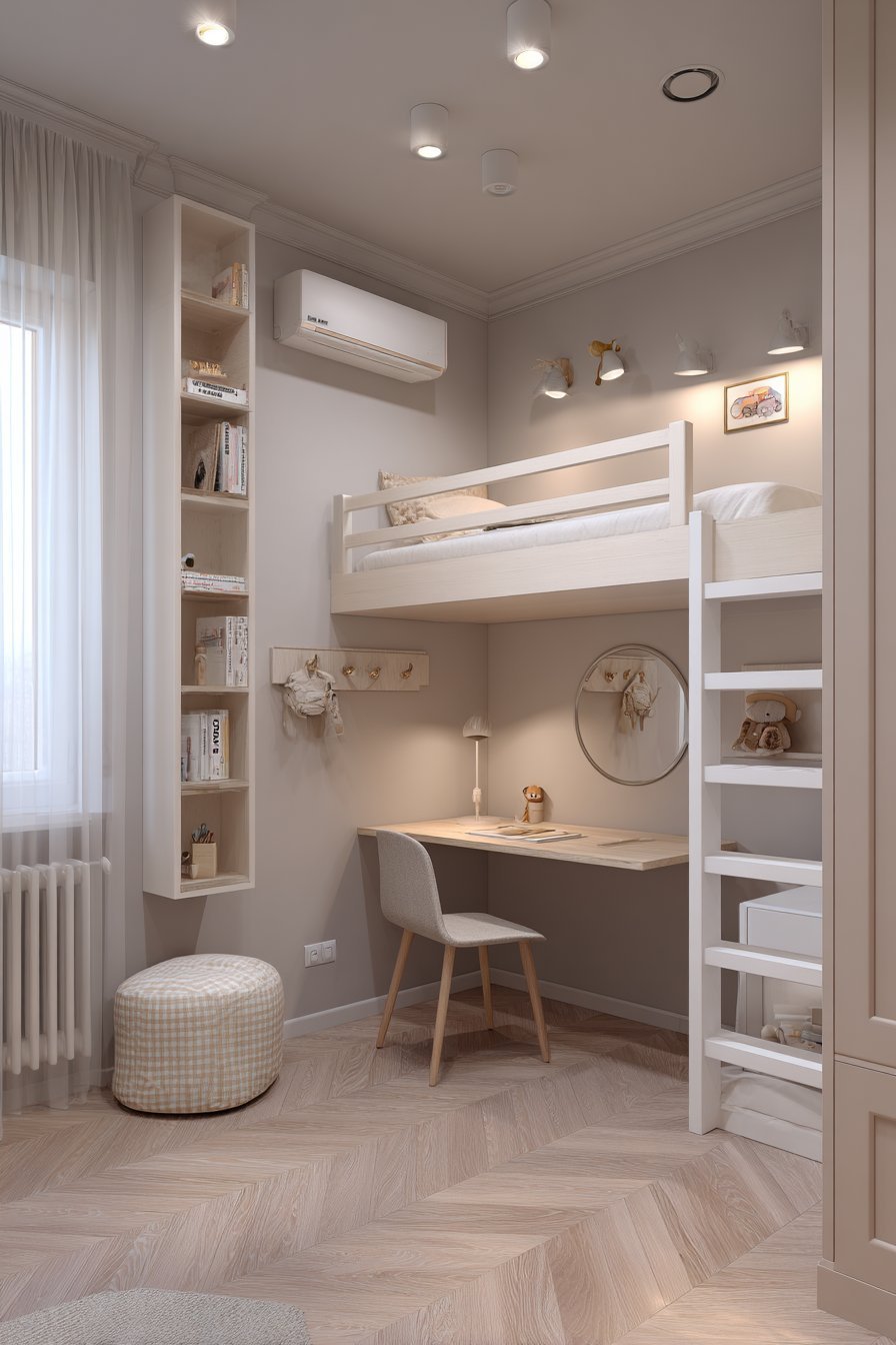 Compact Loft Bed Solution