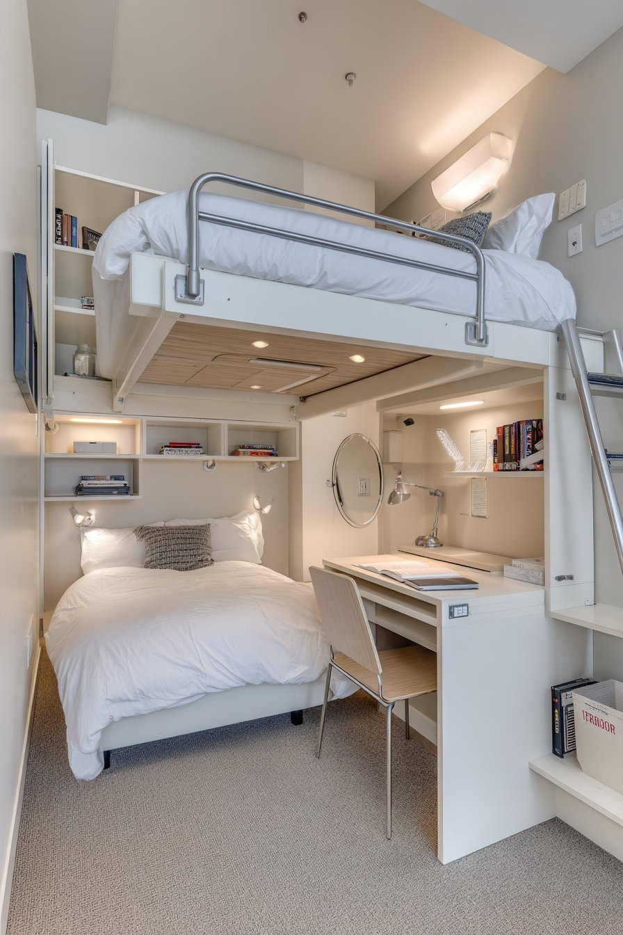 Compact Loft Bed Solution