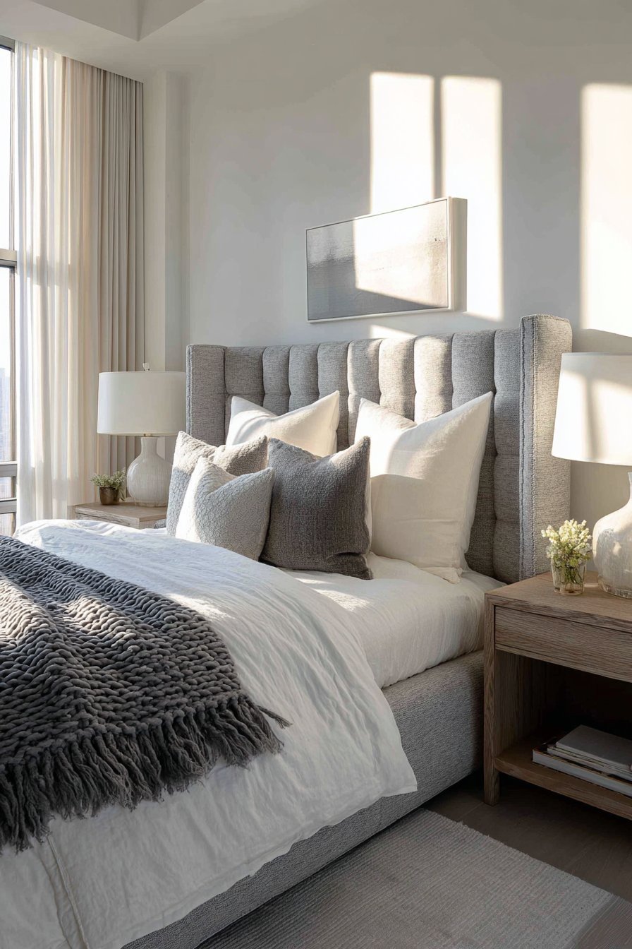 Upholstered Linen Headboard