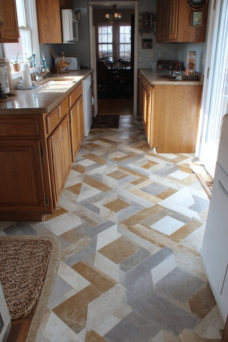 Geometric Vinyl Flooring
