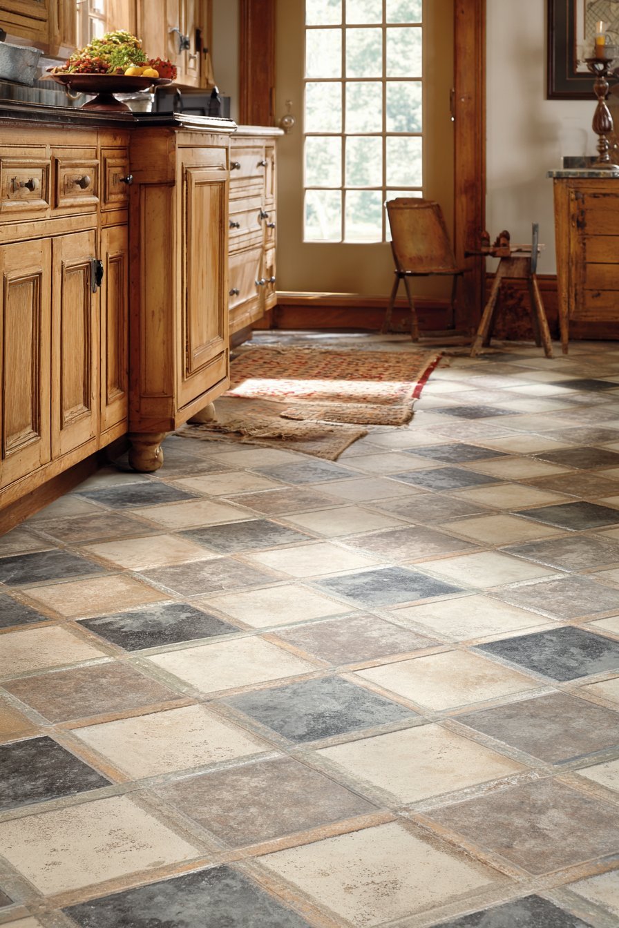 Geometric Vinyl Flooring