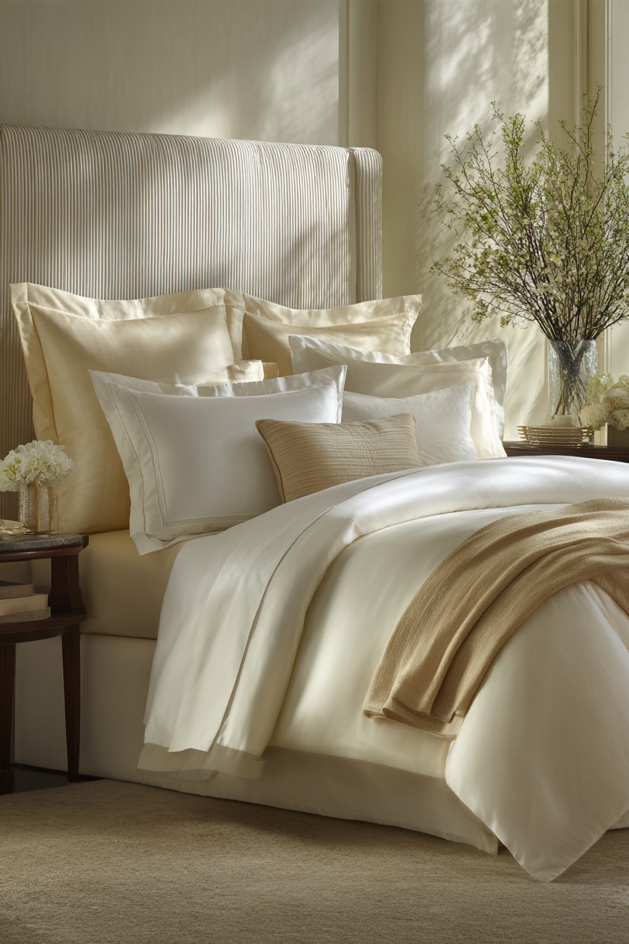 Luxurious Bedding Layers with Egyptian Cotton