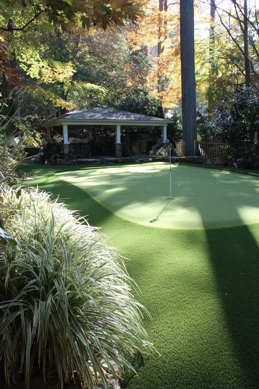 Professional-Grade Putting Green Practice Area