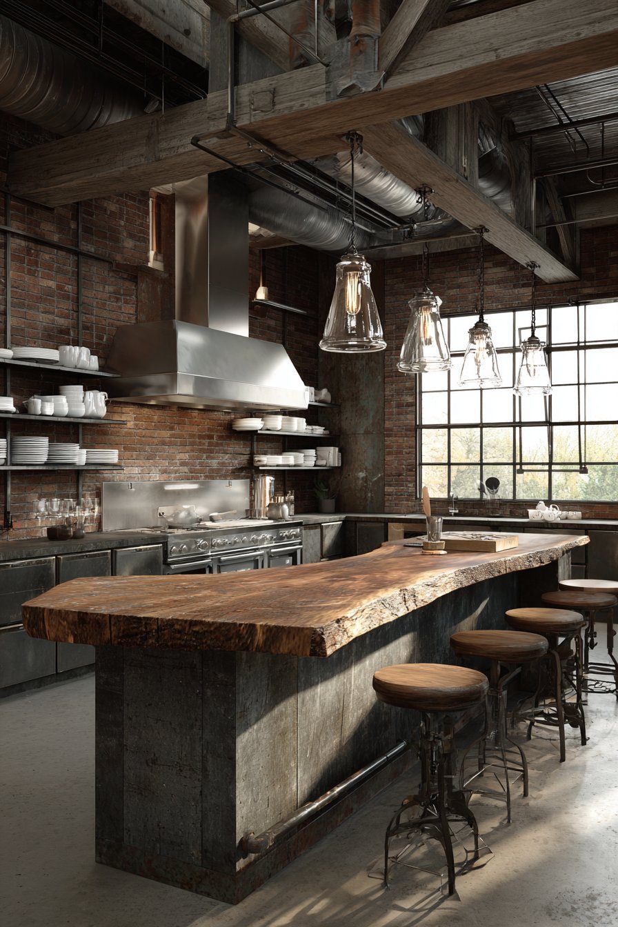 Exposed Steel I-Beam Architecture