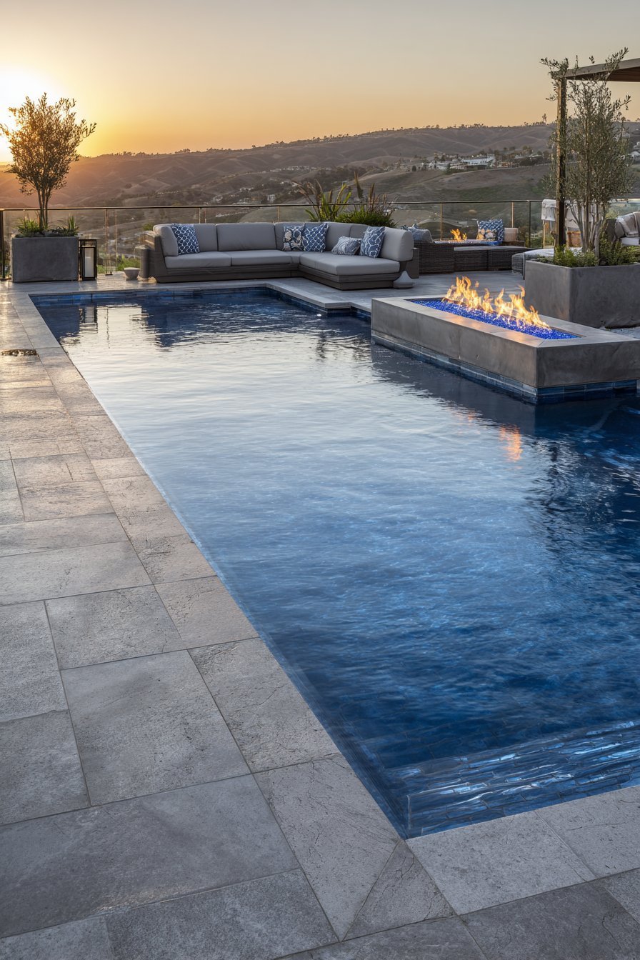 Vanishing Edge Contemporary Pool
