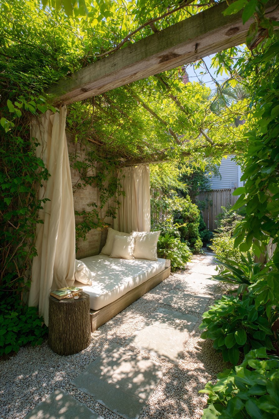 Cozy Daybed Under Pergola