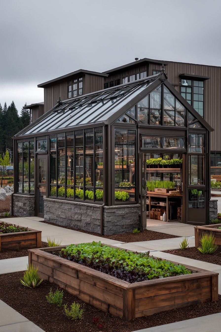 Professional Greenhouse with Organized Interior