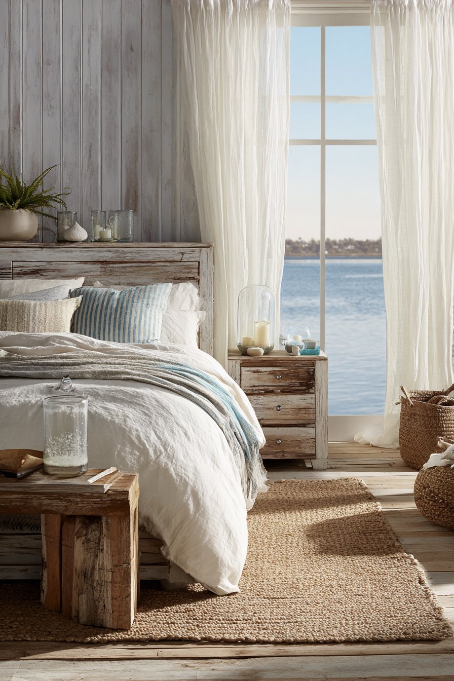 Coastal Whitewashed Wood