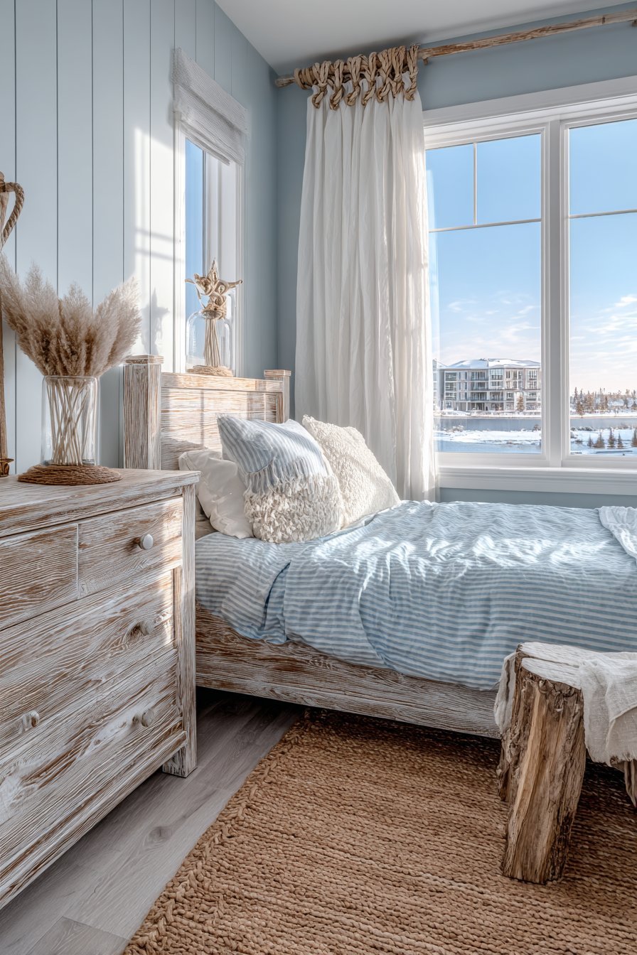 Coastal Whitewashed Wood