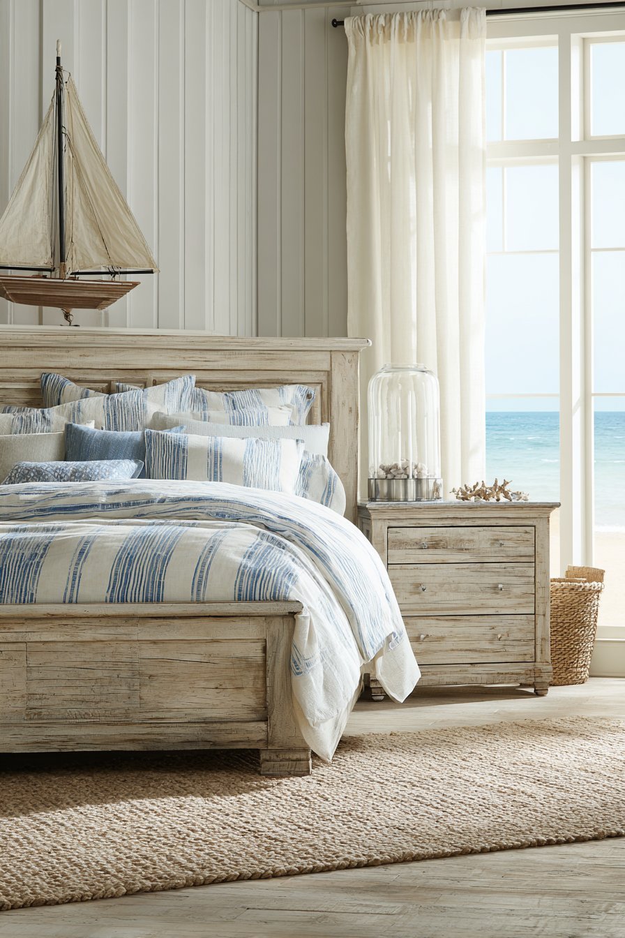 Coastal Whitewashed Wood