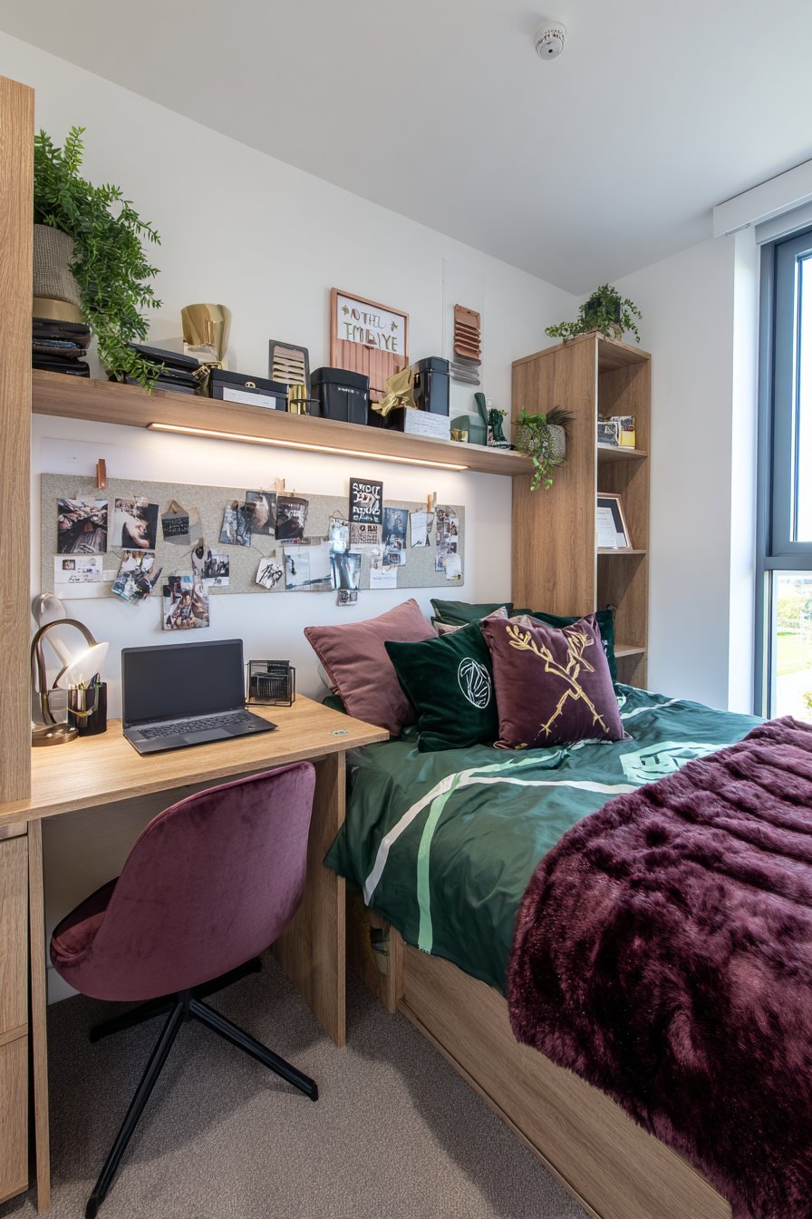 Floating Desk with Vertical Storage