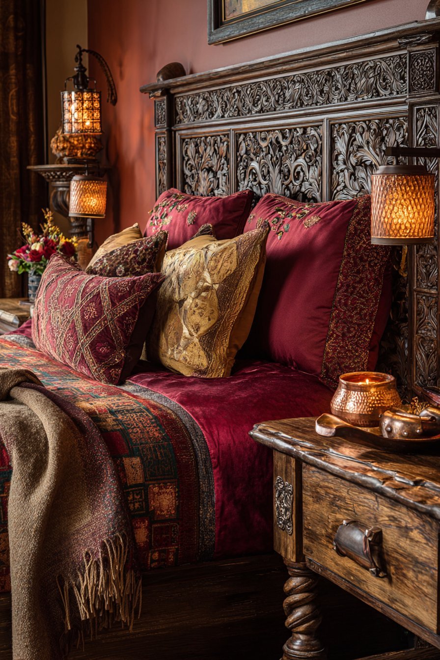 Carved Teak with Jewel-Tone Richness