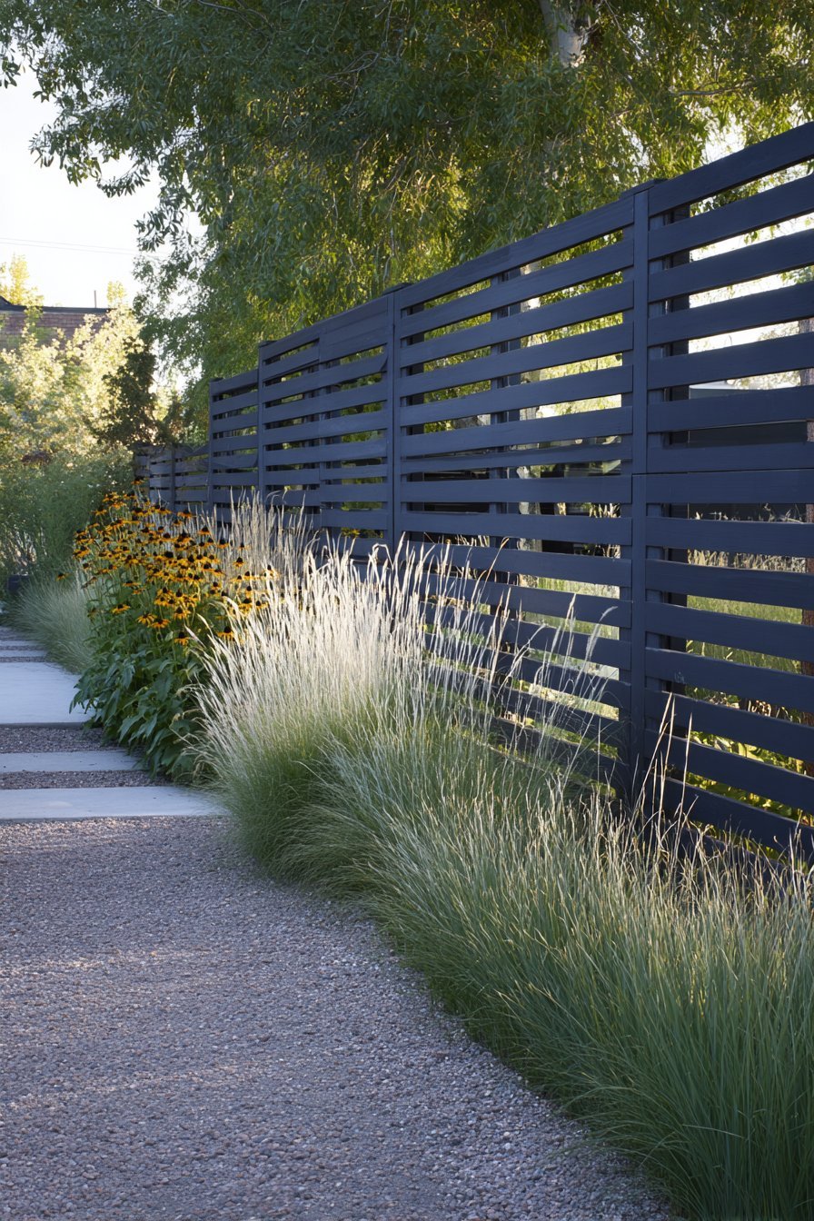 Modern Horizontal Cedar Privacy Fence