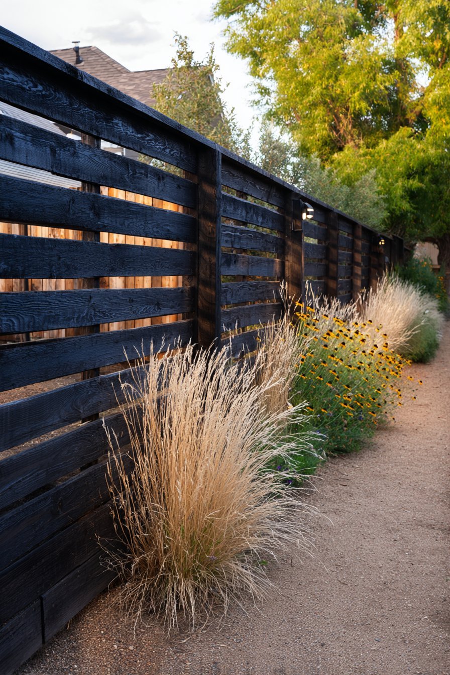 Modern Horizontal Cedar Privacy Fence