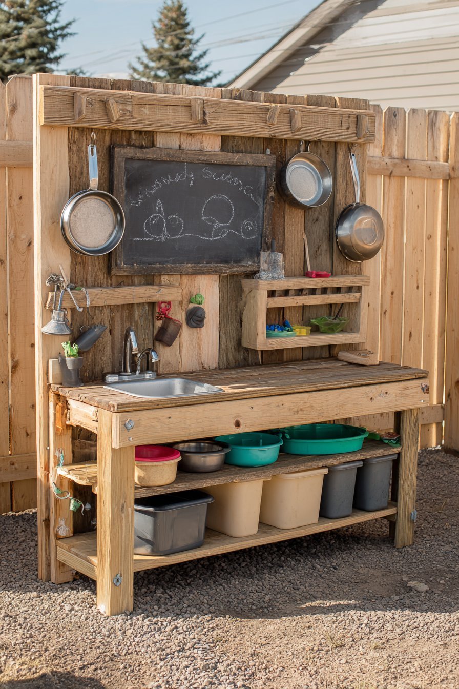 Reclaimed Wood Mud Kitchen