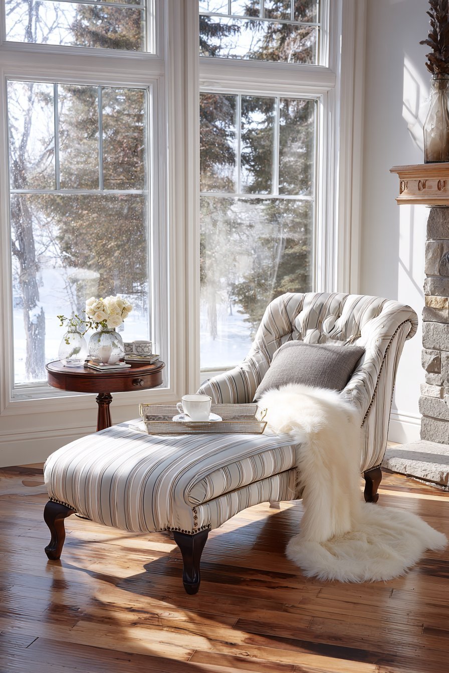Classic Chaise Lounge Reading Retreat