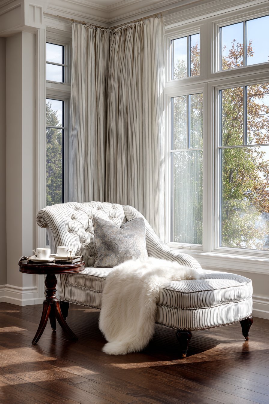 Classic Chaise Lounge Reading Retreat