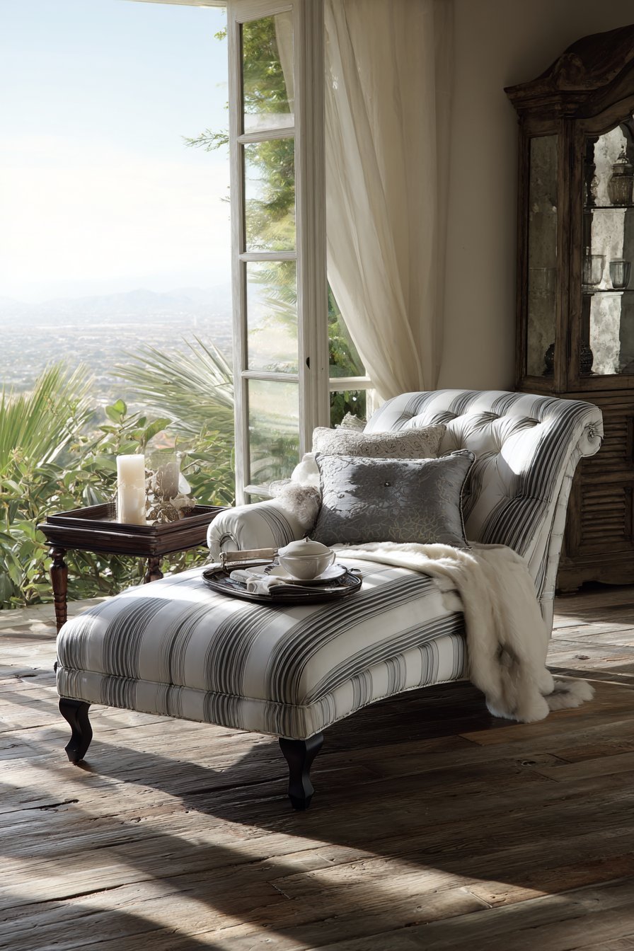 Classic Chaise Lounge Reading Retreat