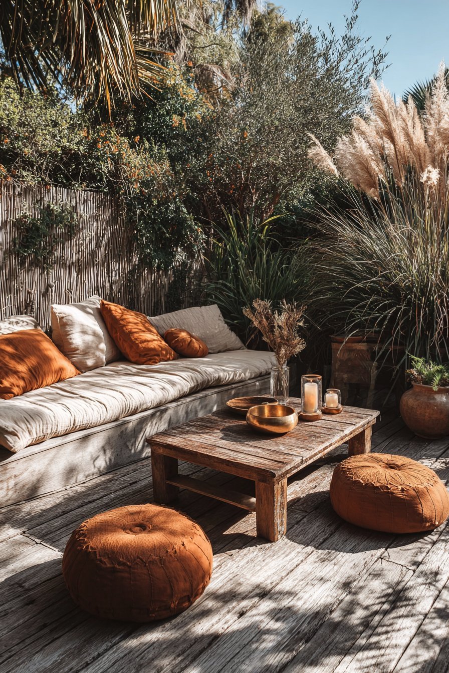 Teak Platform Meditation Corner