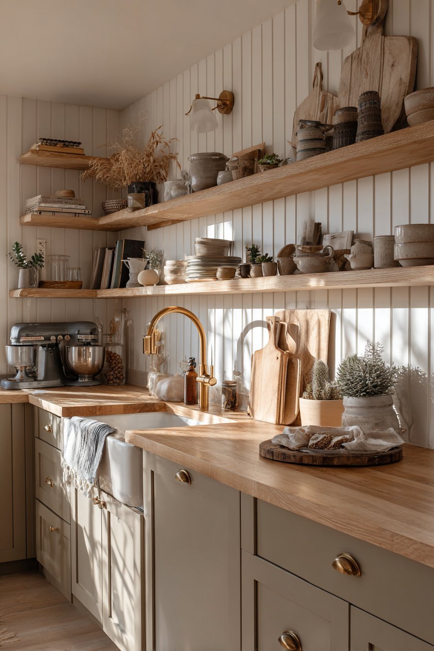 Eclectic Open Shelving Display