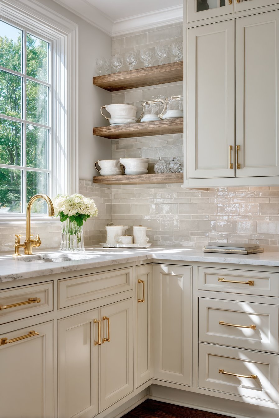 Vertical Stacked Tile Backsplash