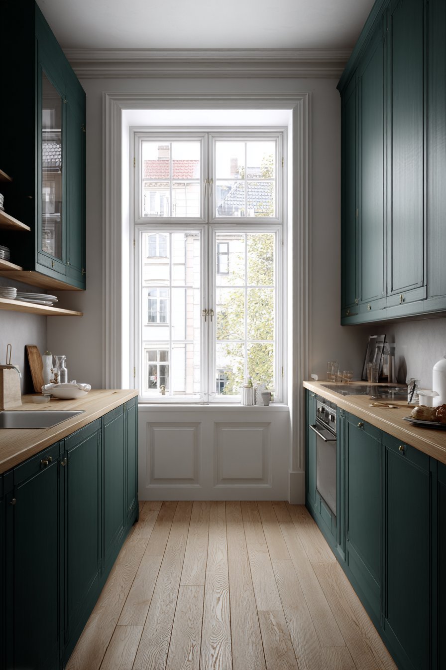 Scandinavian Teal and Blonde Birch