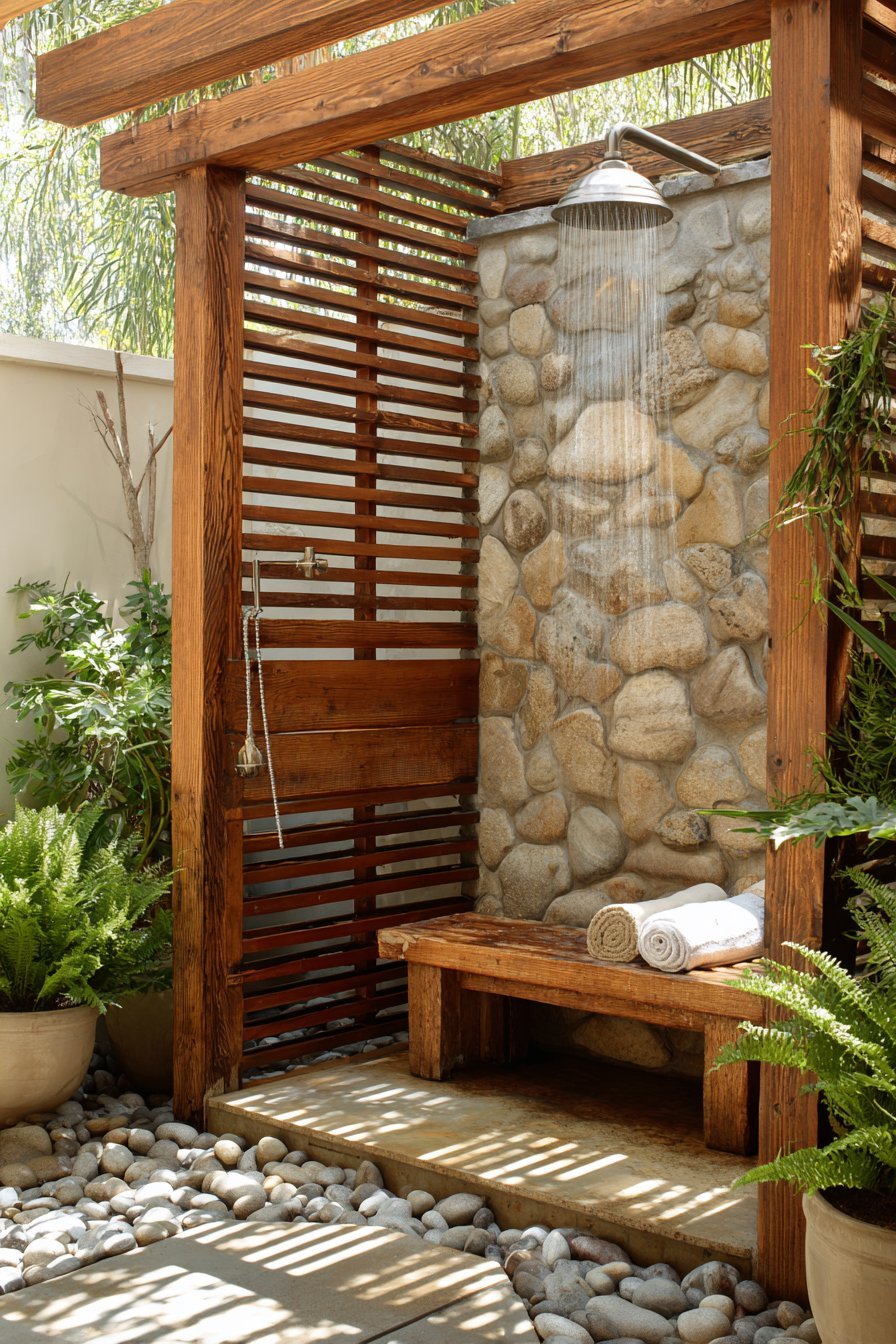 Spa-Like Outdoor Shower