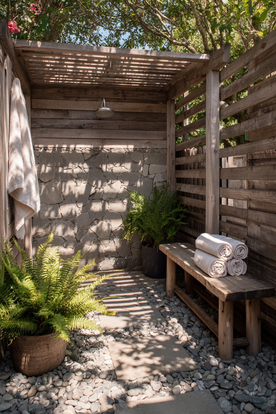 Spa-Like Outdoor Shower