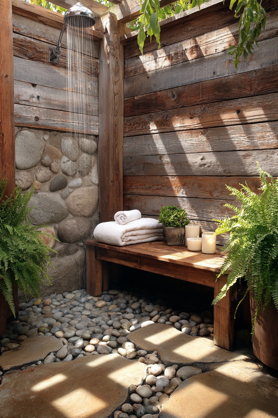 Spa-Like Outdoor Shower
