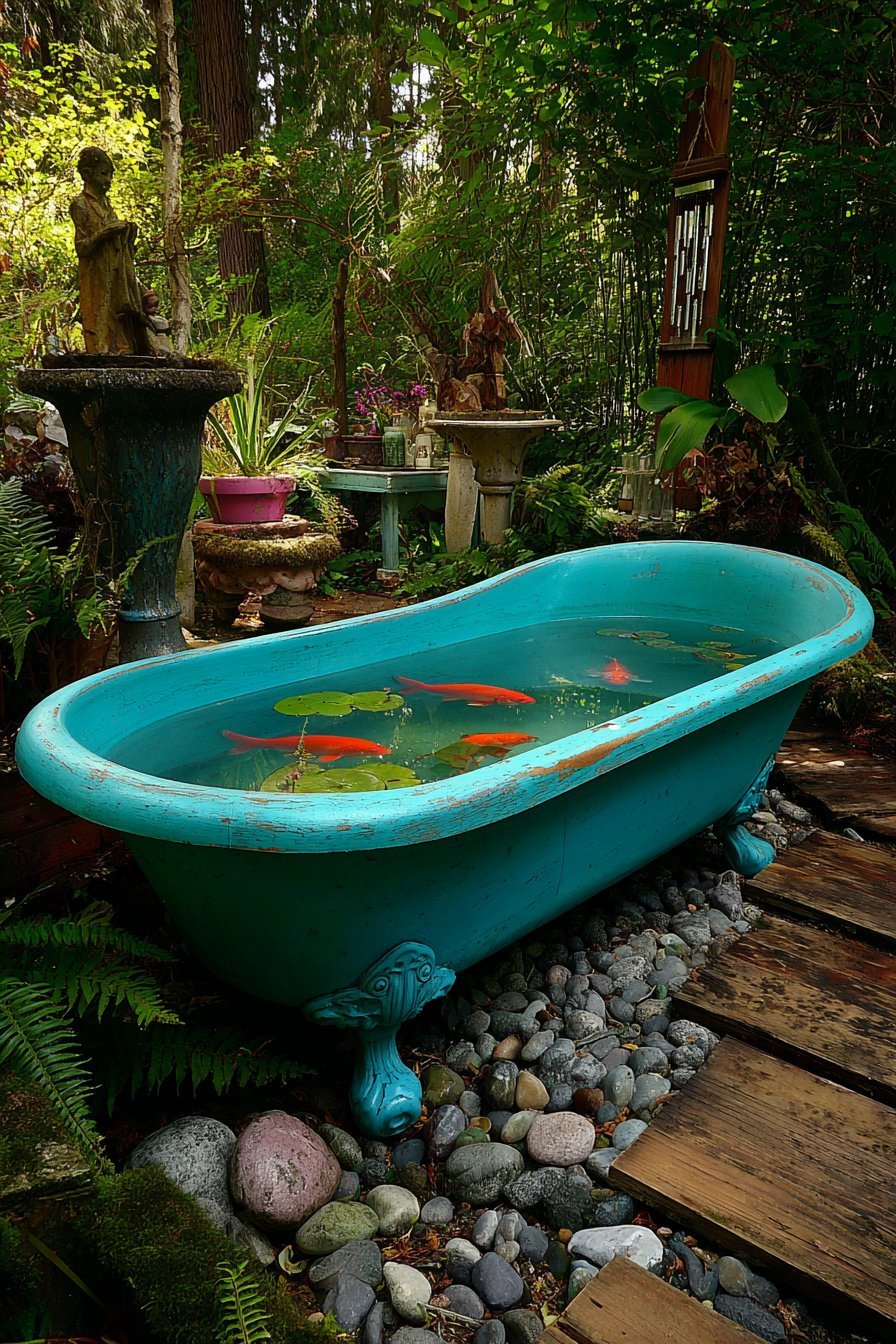 Bathtub Pond Water Feature