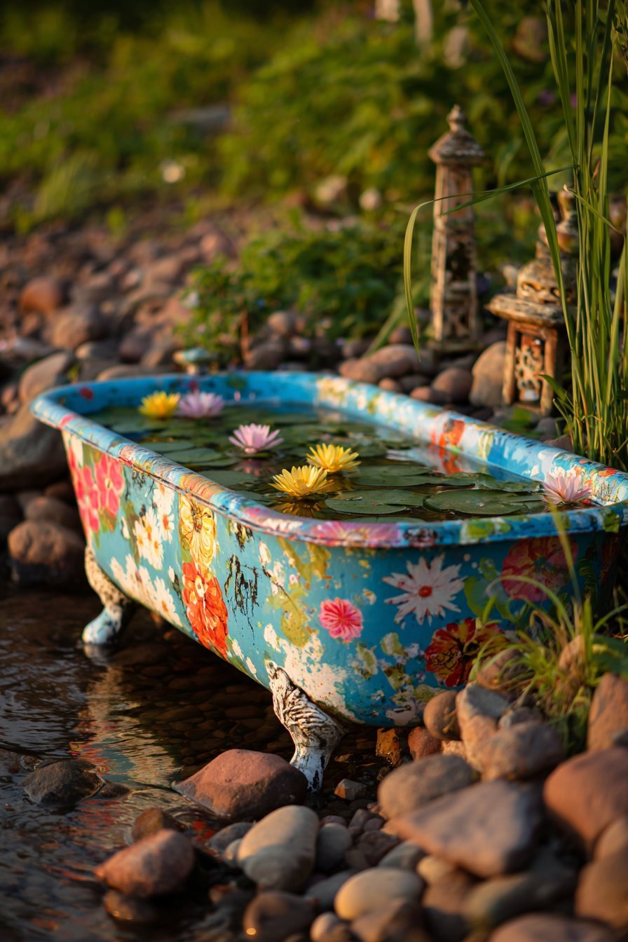 Bathtub Pond Water Feature
