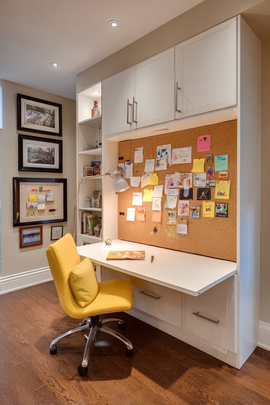Wall-Mounted Fold-Down Homework Station