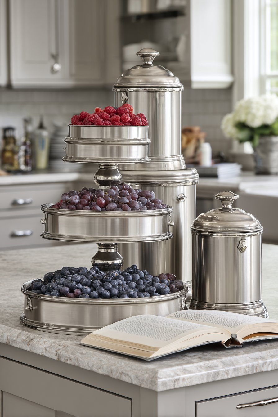 Transitional Three-Tier Stand