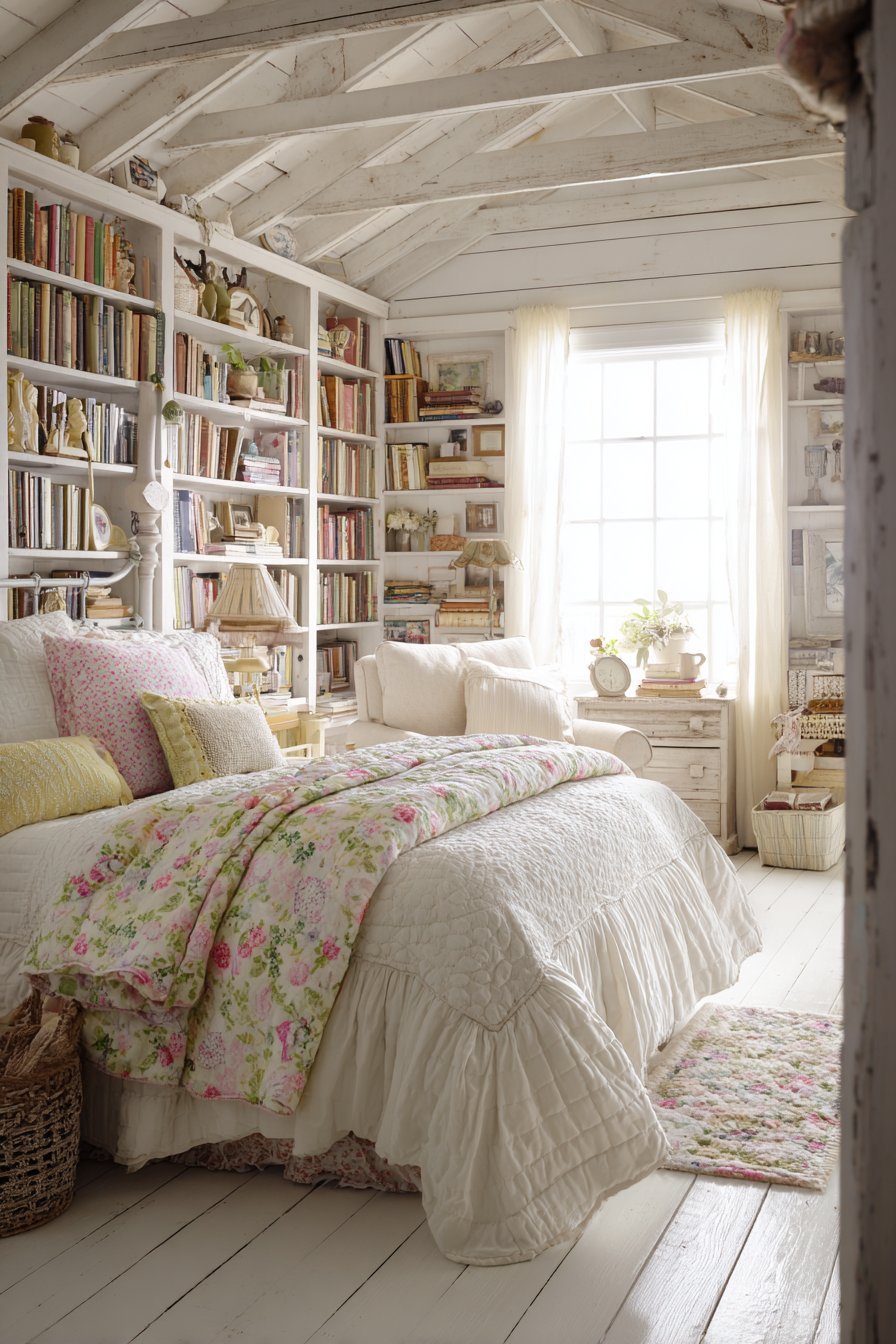 Cottage-Style Library Charm