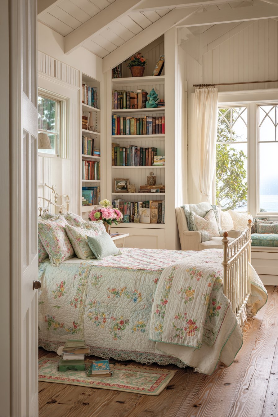 Cottage-Style Library Charm