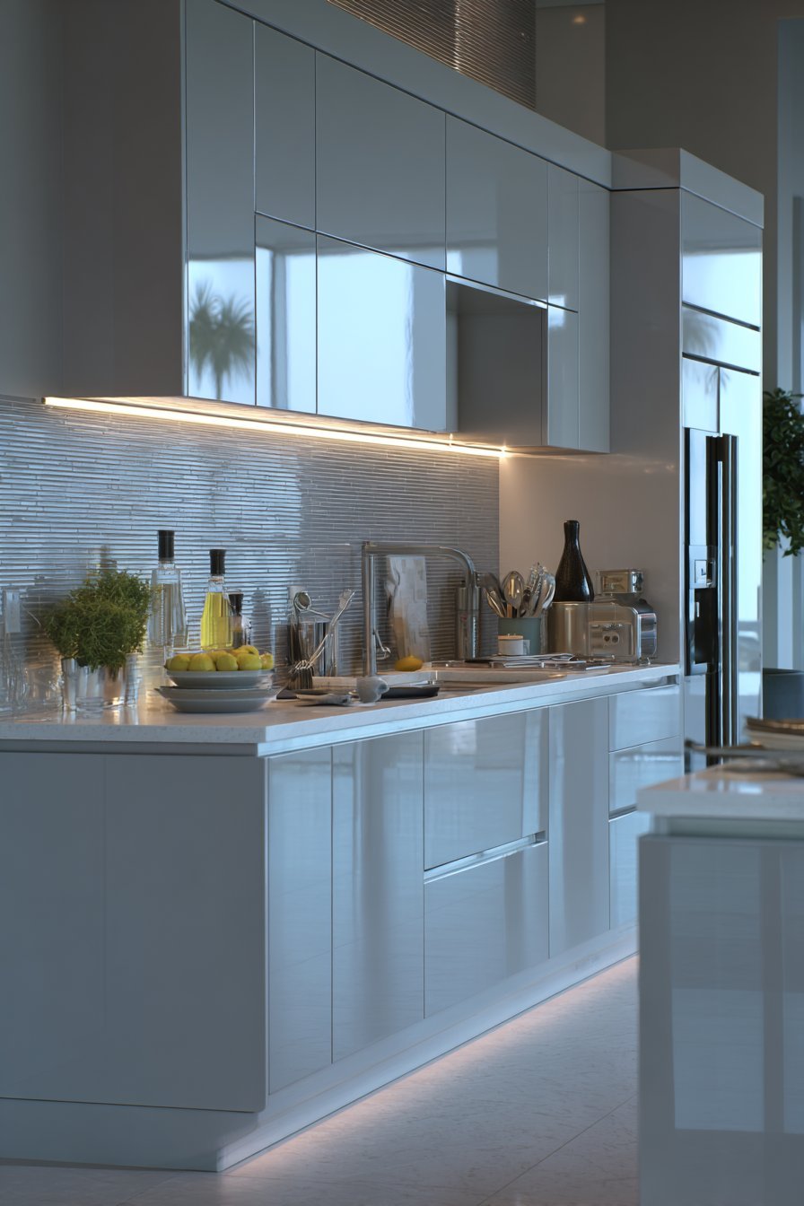 Modern Handleless Grey Kitchen