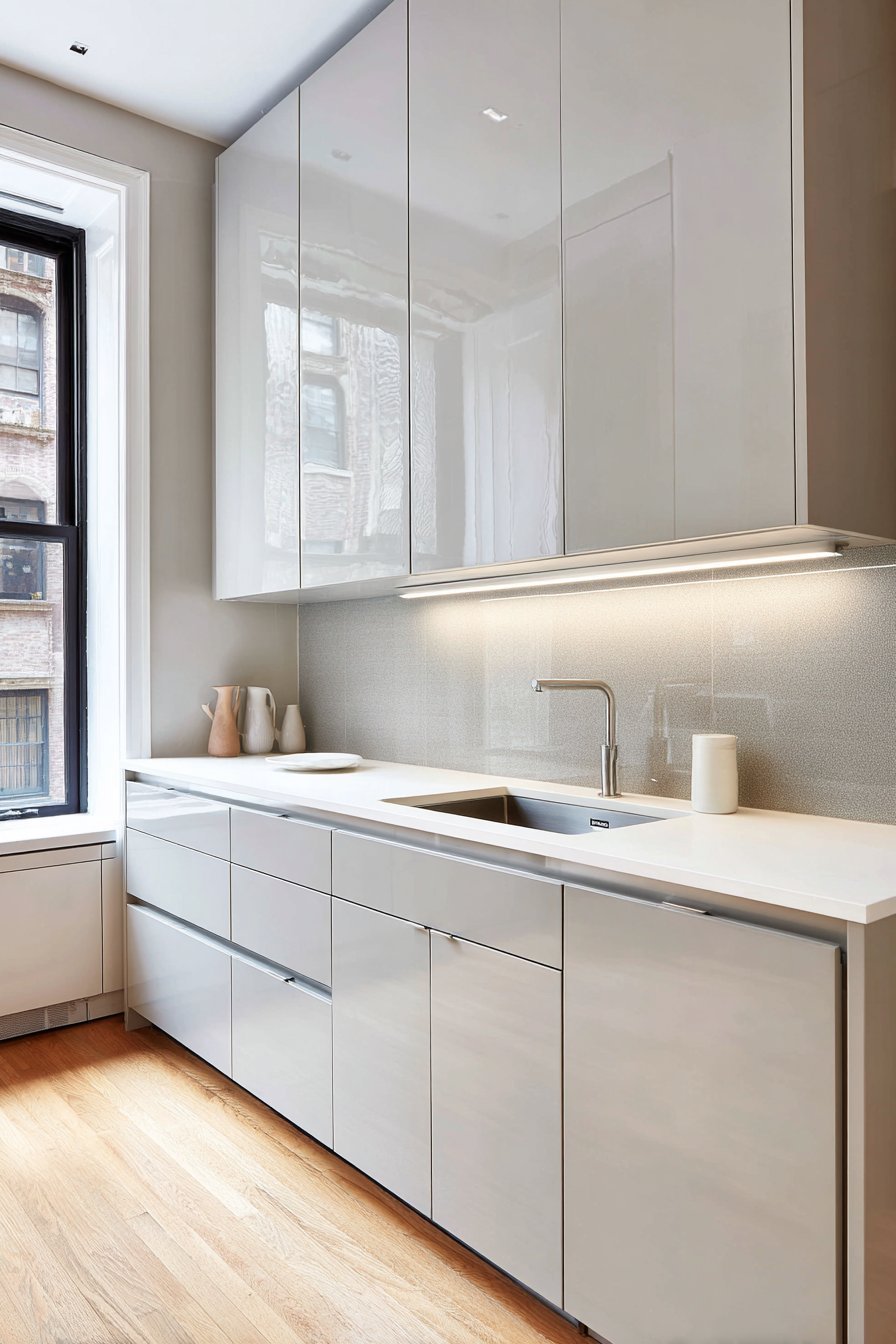 Modern Handleless Grey Kitchen