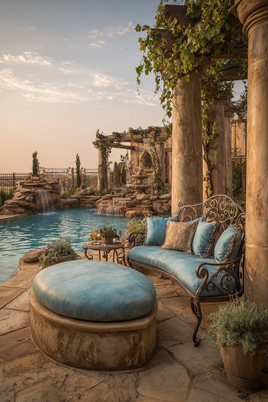 Mediterranean Courtyard Pool