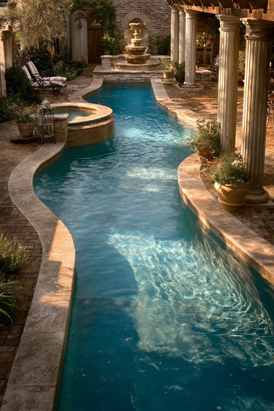 Mediterranean Courtyard Pool