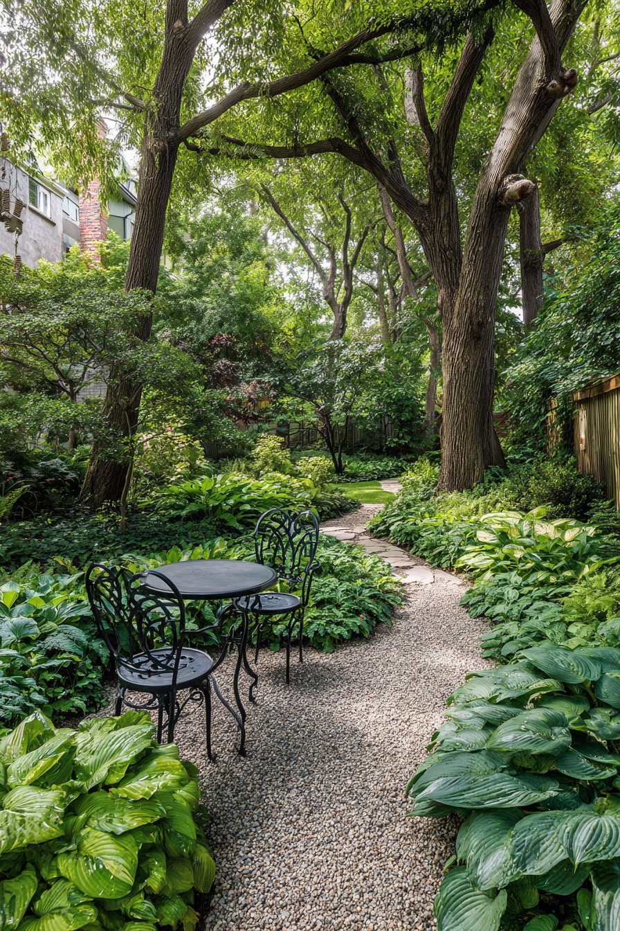 Curved Shade Garden Pathway