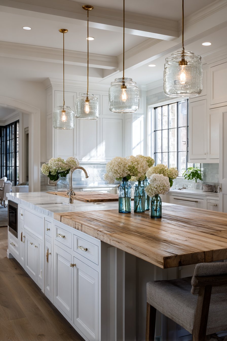 Milk Glass Pendant Light Cluster