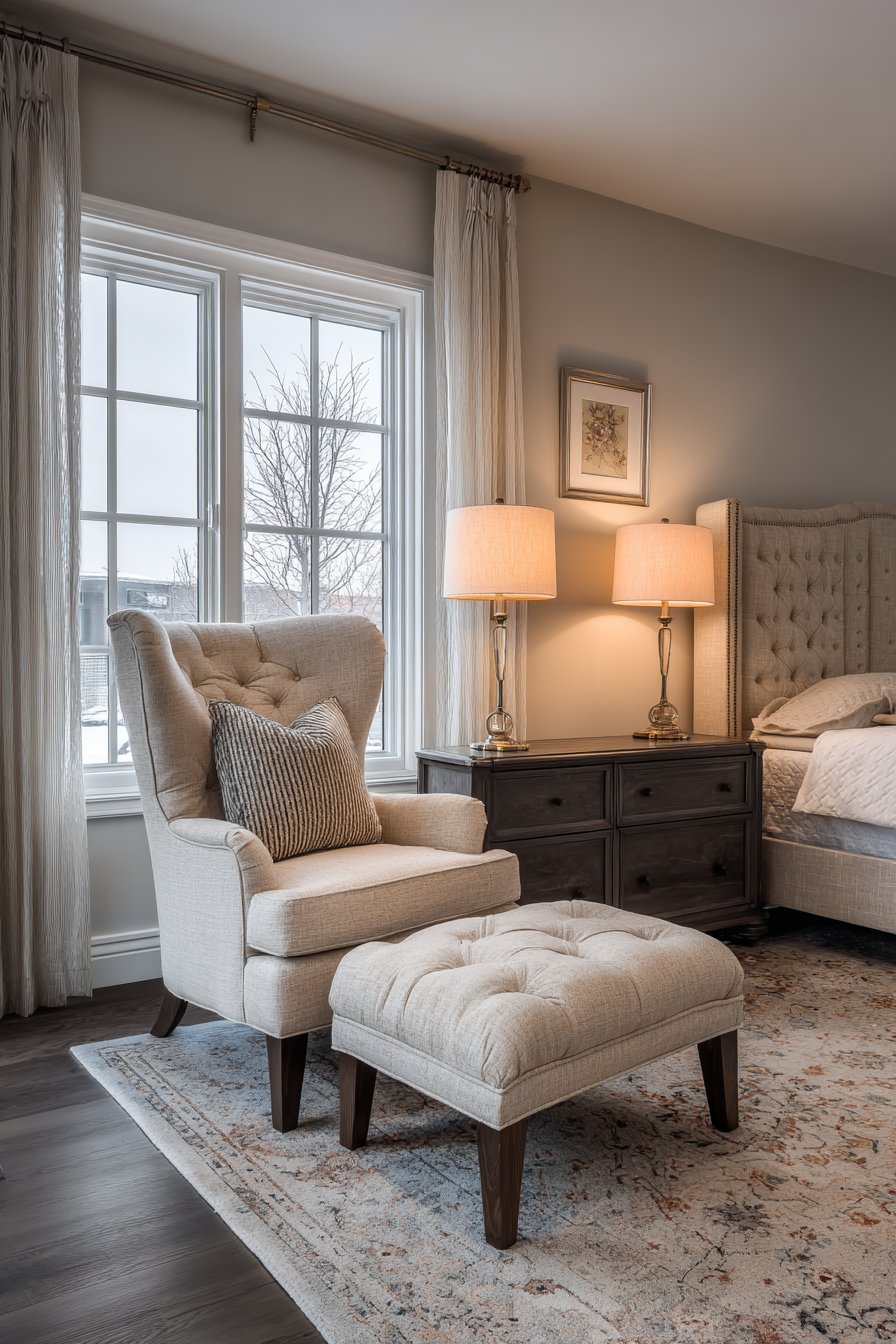  Transitional Wing Chair Arrangement