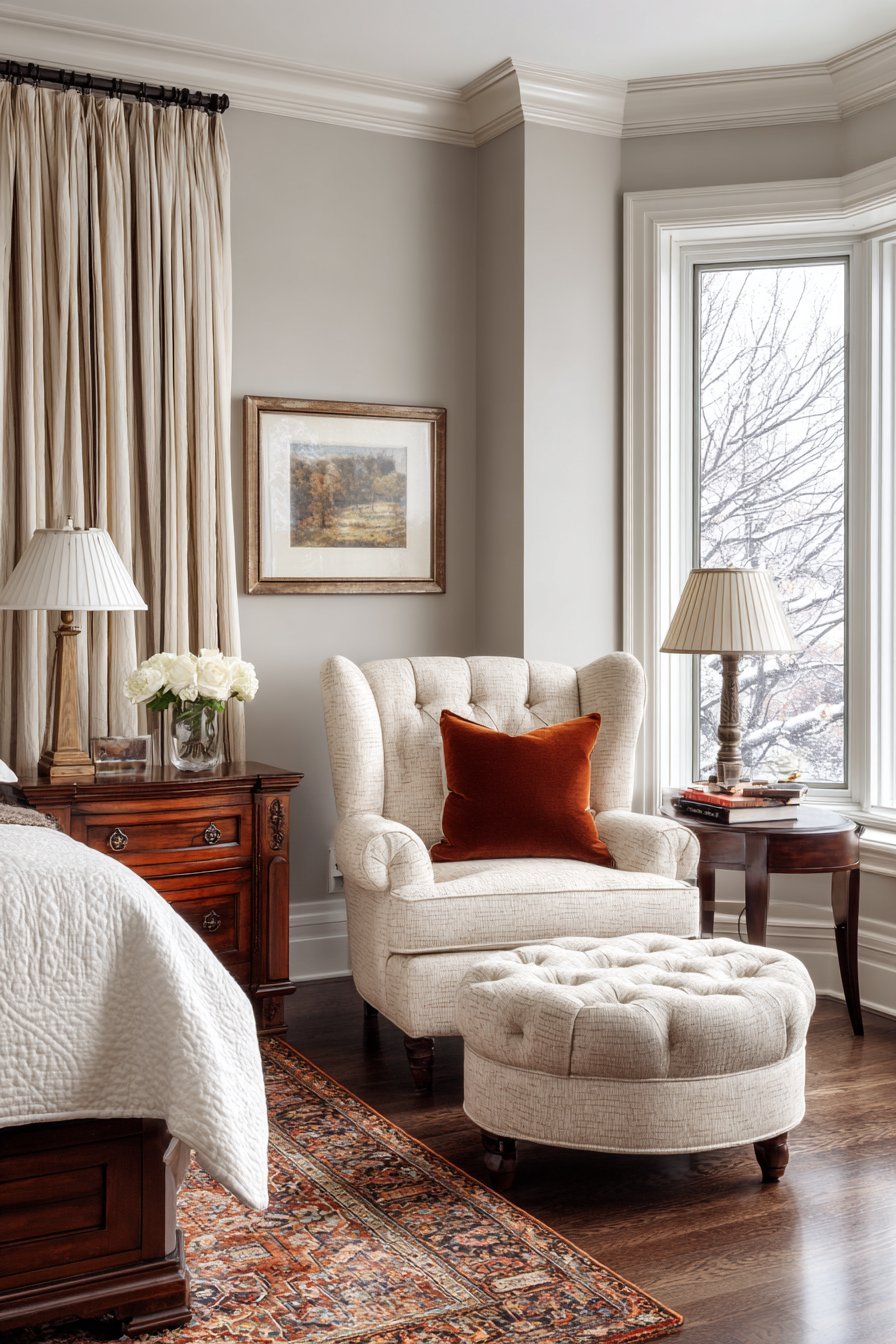  Transitional Wing Chair Arrangement