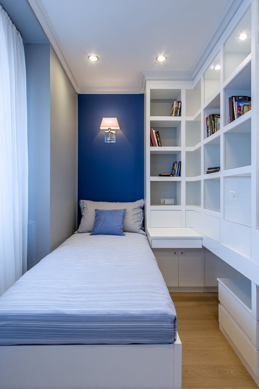 Headboard Wall Storage Integration