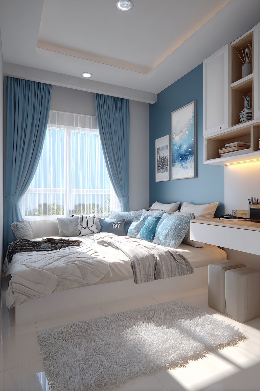 Headboard Wall Storage Integration