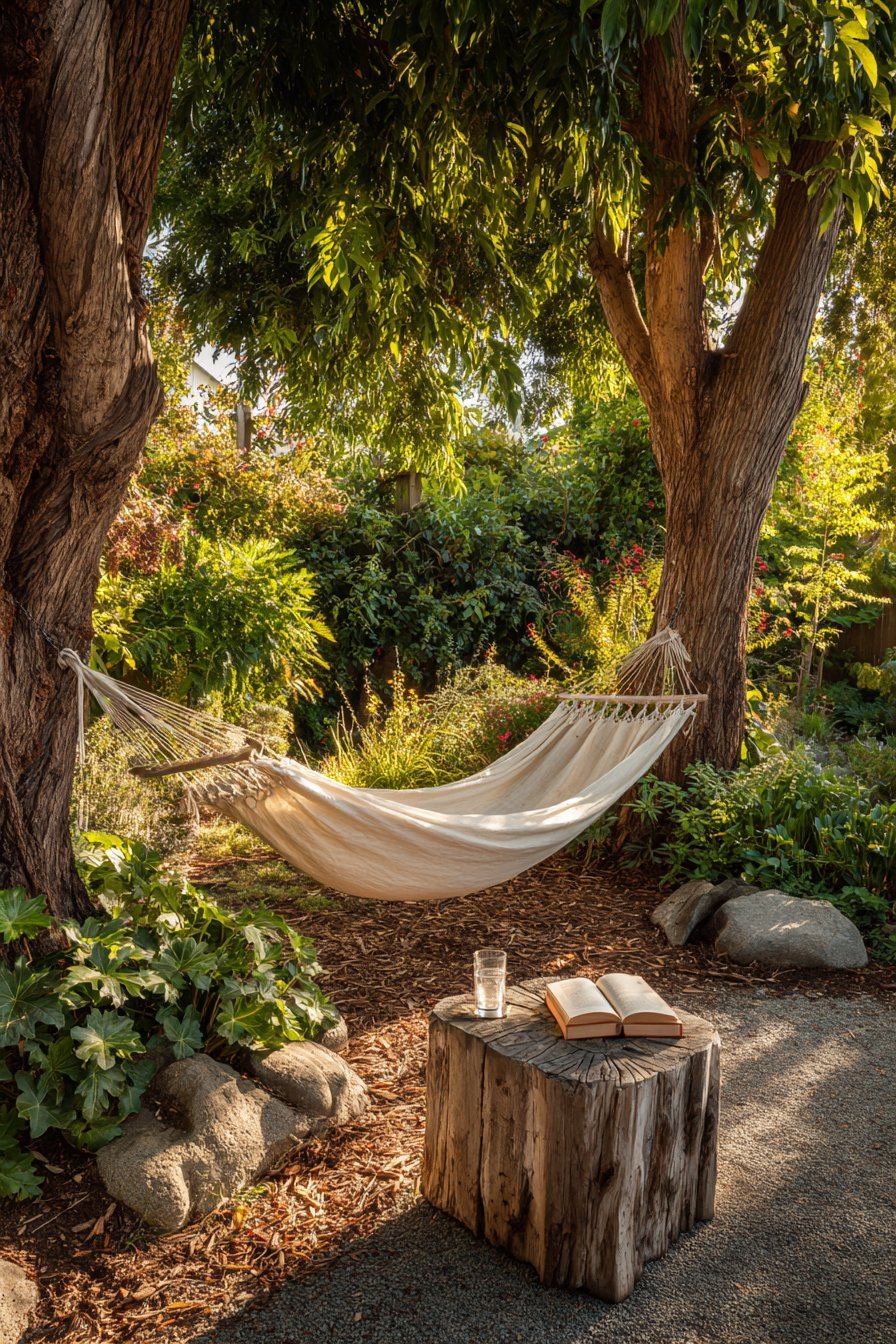 Canvas Hammock Between Trees
