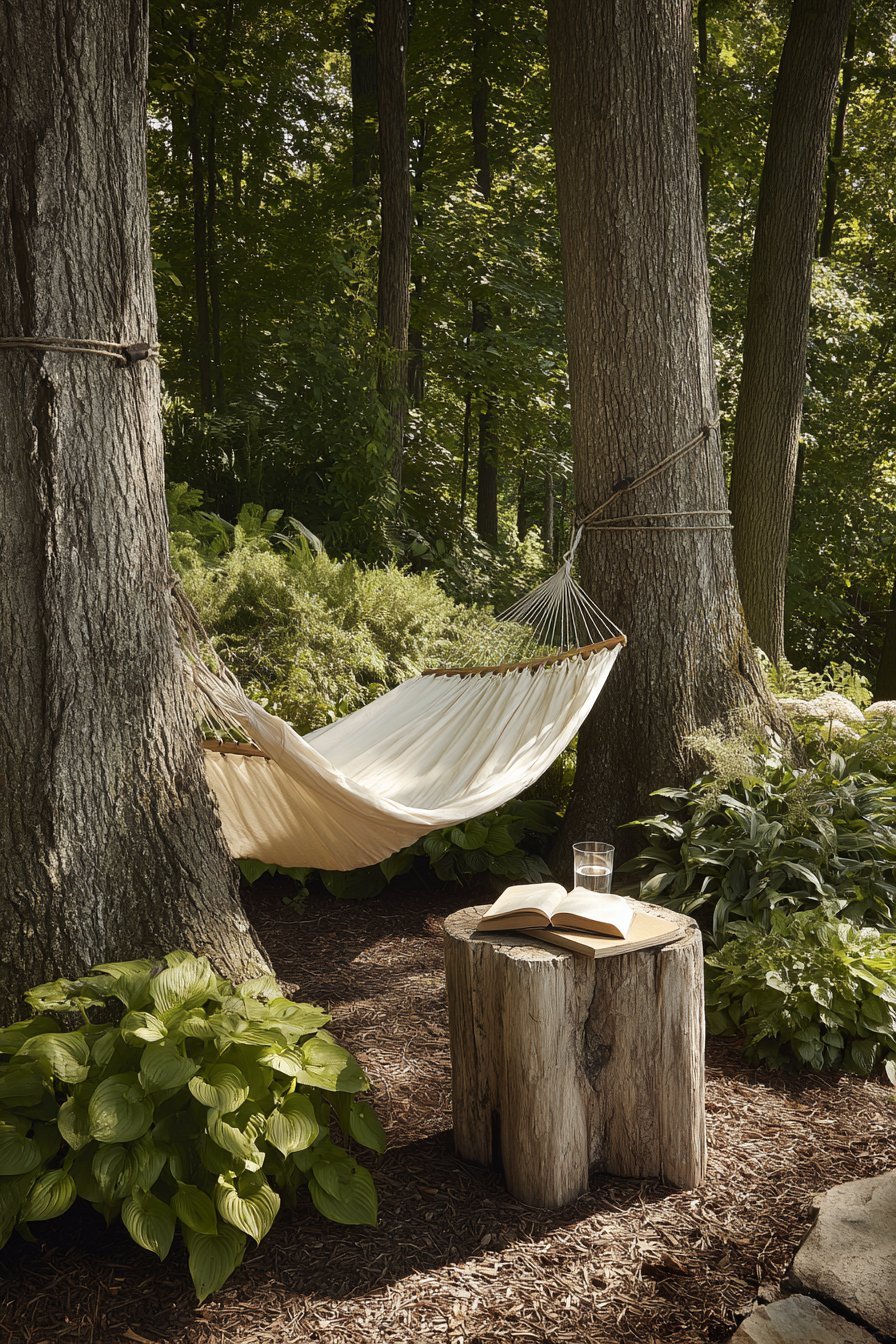 Canvas Hammock Between Trees
