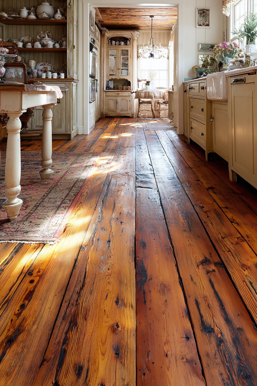 Wide Plank Heart Pine Flooring