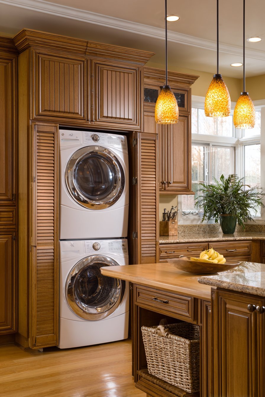 Integrated Laundry Area Kitchen