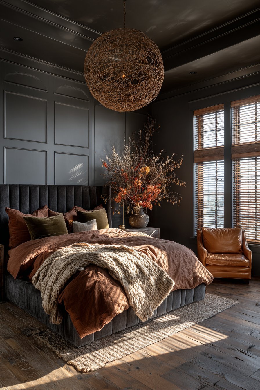 Warm Grey with Channel Tufting